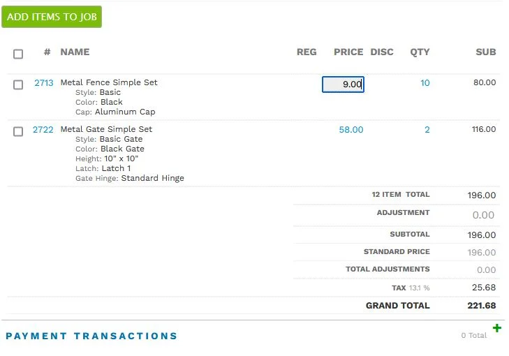 pricing for fence estimate