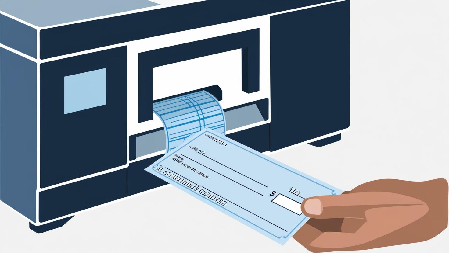 a machine printing a check