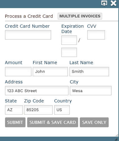 process credit card payment