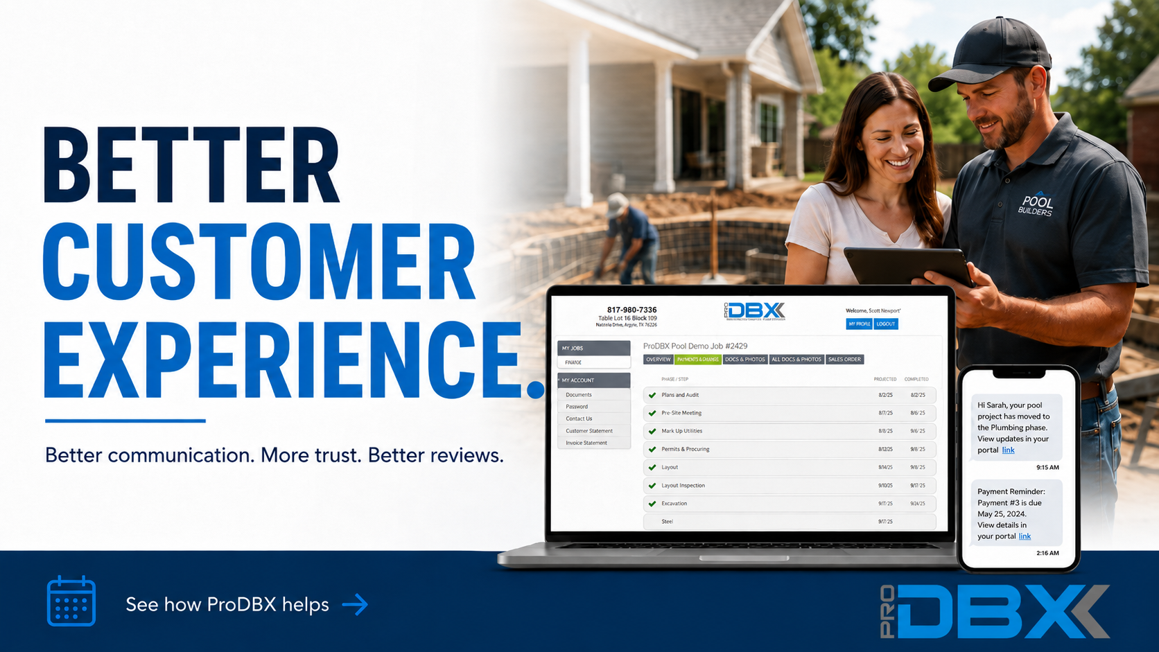 customer pool project dashboard