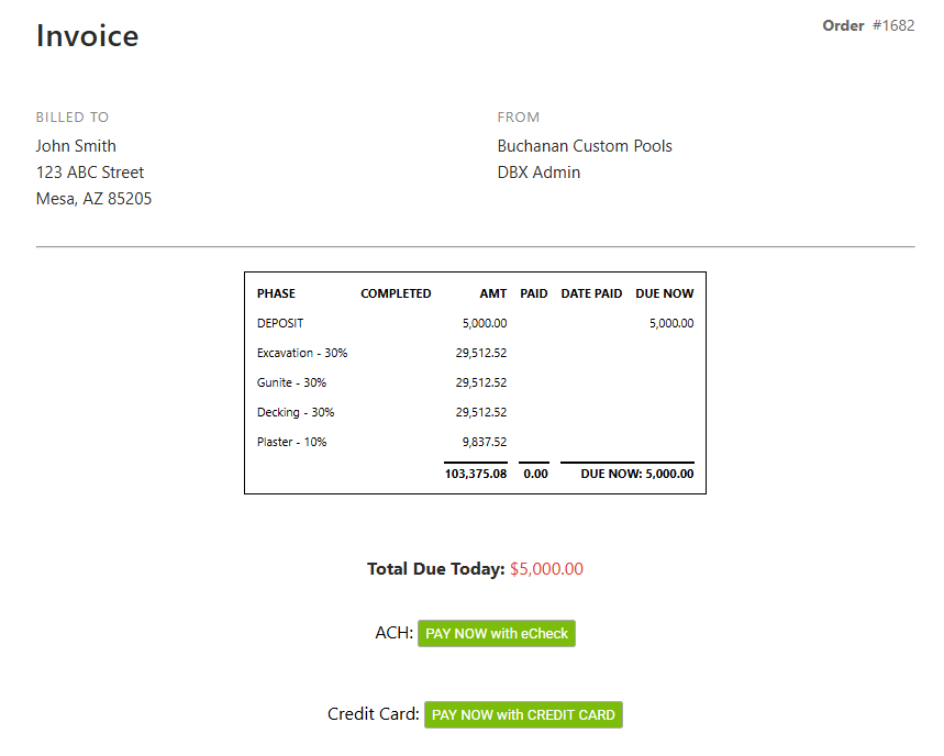 Invoice Example